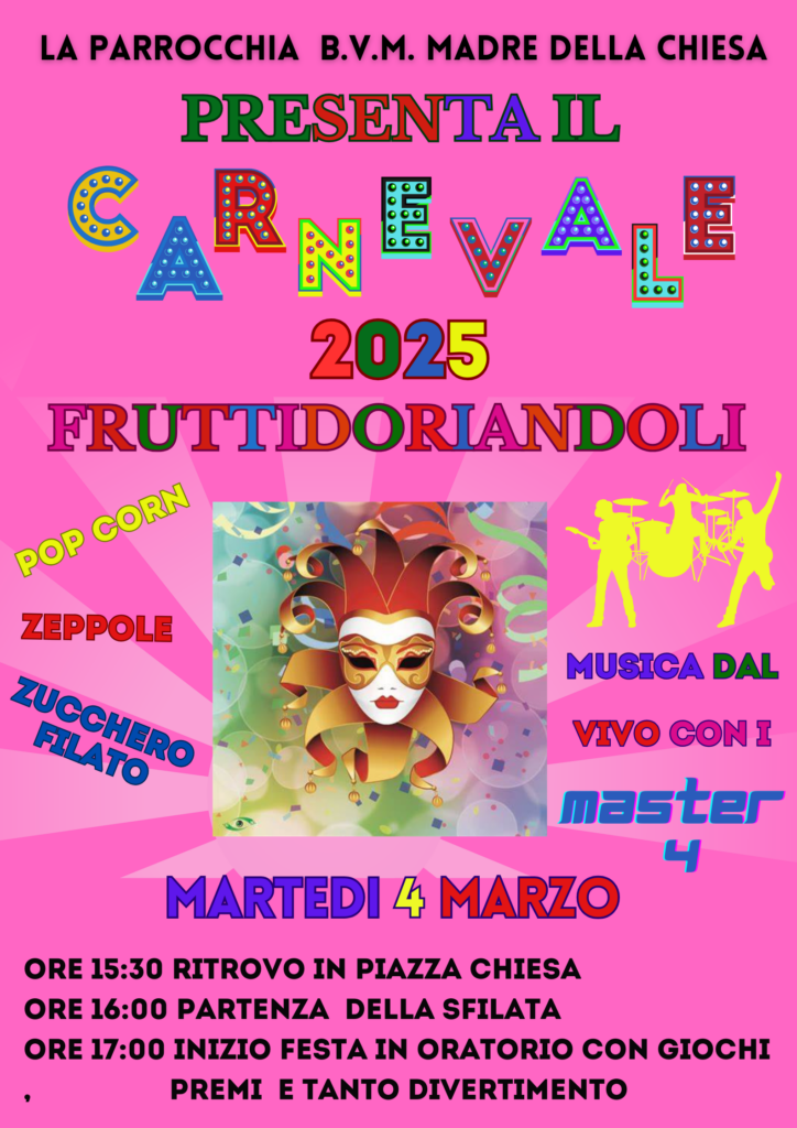 Carnevale: una festa di gioia