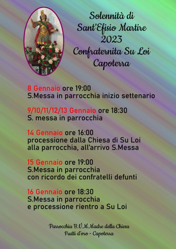 Settenario in ricordo di S.Efisio Martire